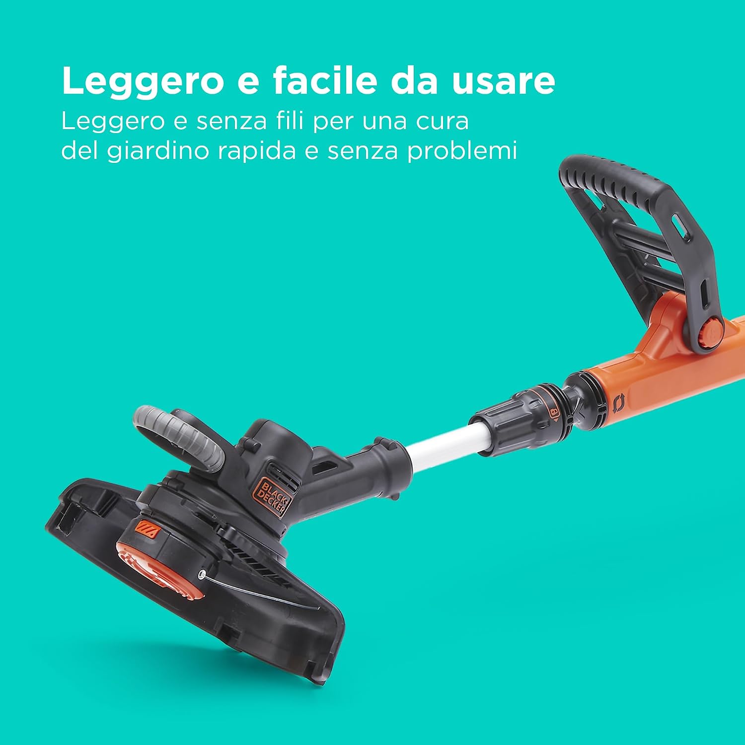 Detalle de BLACK+DECKER POWERCONNECT STC1840EPC-QW: tagliaerba a corda da 30 cm a batteria con tecnologia E-Drive