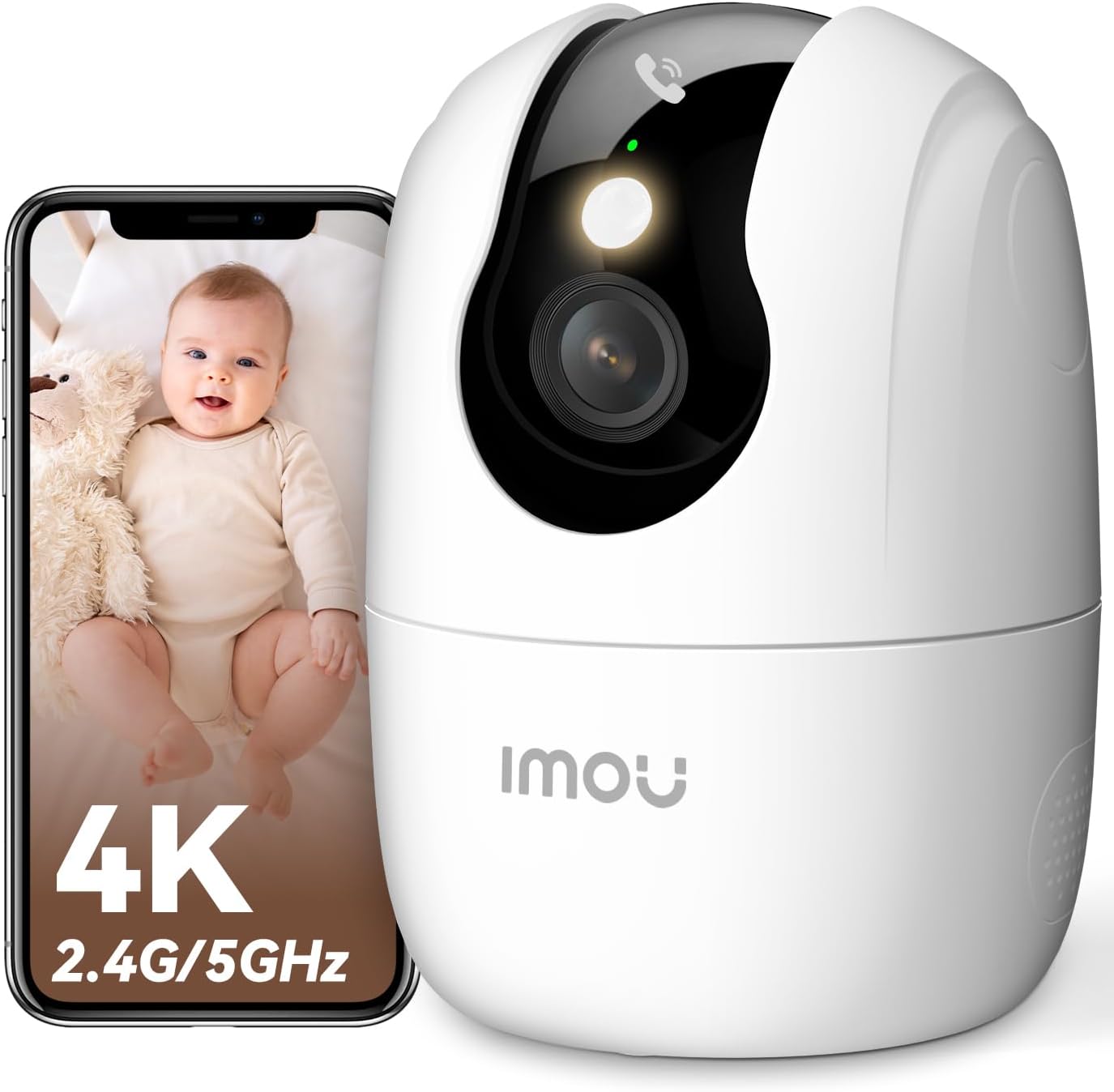 Detalle de Imou 4K Telecamera WiFi Interno con One-Touch Chiamata – 8MP, 360° e AI avanzato