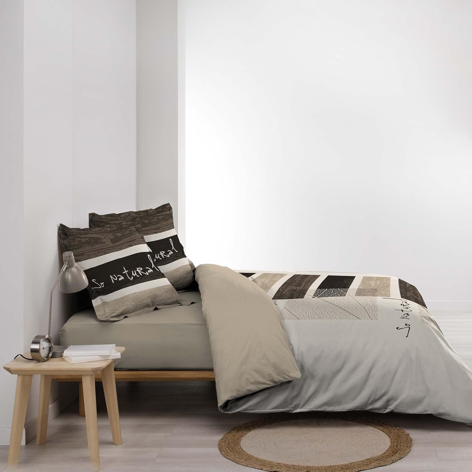 Thumbnail 1 de DOUCEUR D'INTERIEUR – Parure de lit 3 pièces en coton imprimé 240 x 260 cm (2 taies 63 x 63 cm)