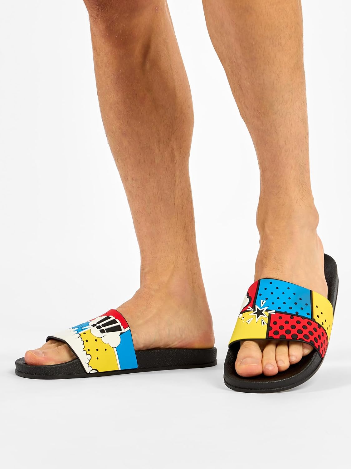 Detalle 2 de Dedoles Badeschuhe & Hausschuhe für Damen, Herren und Kinder – bunte Badesandalen mit lustigen Motiven