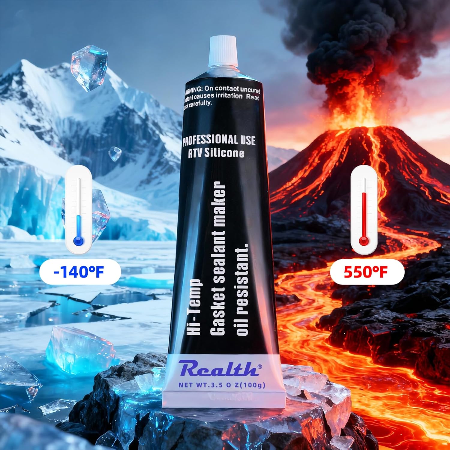 Thumbnail 3 de Realth Hochtemperatur Silikon Dichtmasse 100 g