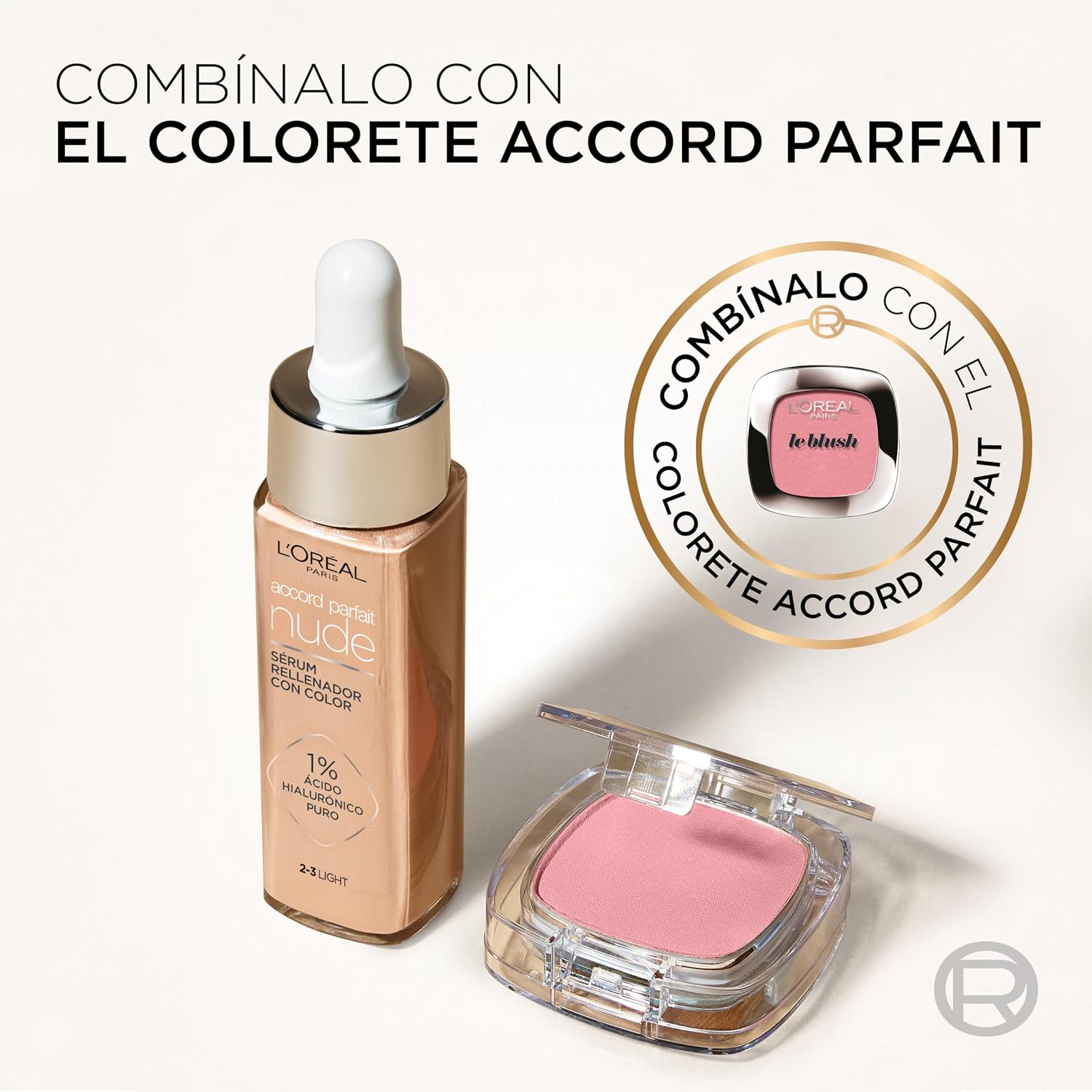 Detalle de L’Oréal Paris Accord Parfait serum con color 1%