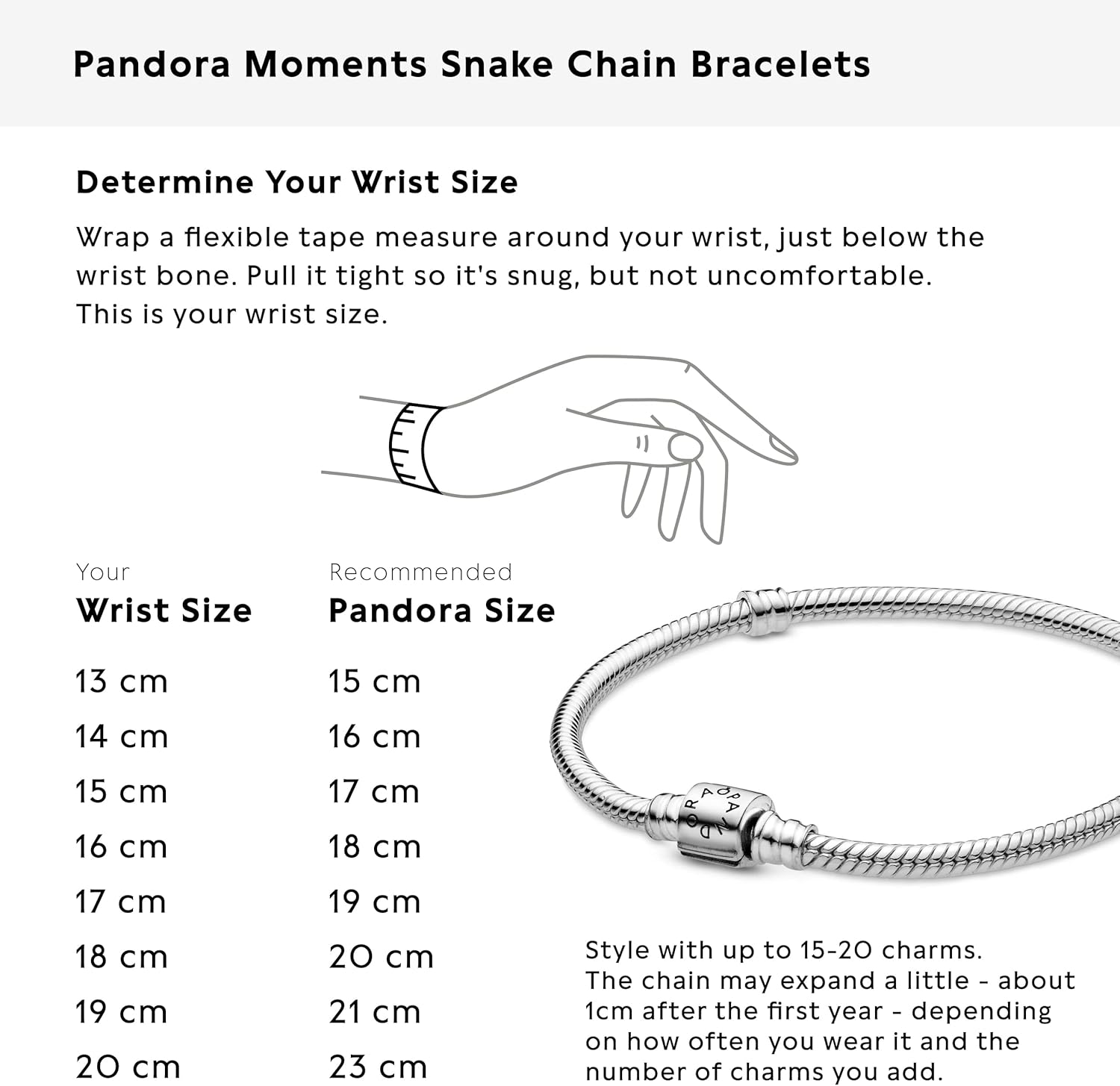 Thumbnail 5 de PANDORA Schlangen-Gliederarmband mit Zylinder-Verschluss aus Sterling-Silber
