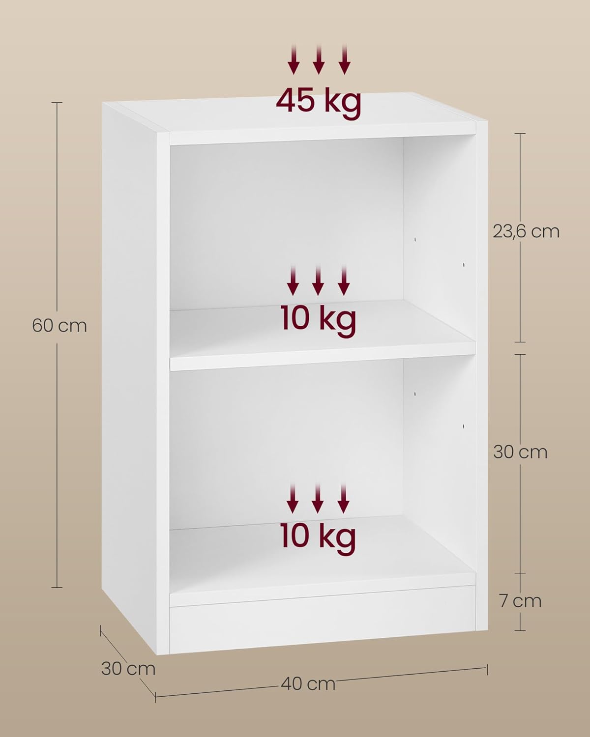 Thumbnail 2 de Vasagle CUSTOS Collection : lot de 2 tables de chevet avec compartiments ouverts et étagère réglable