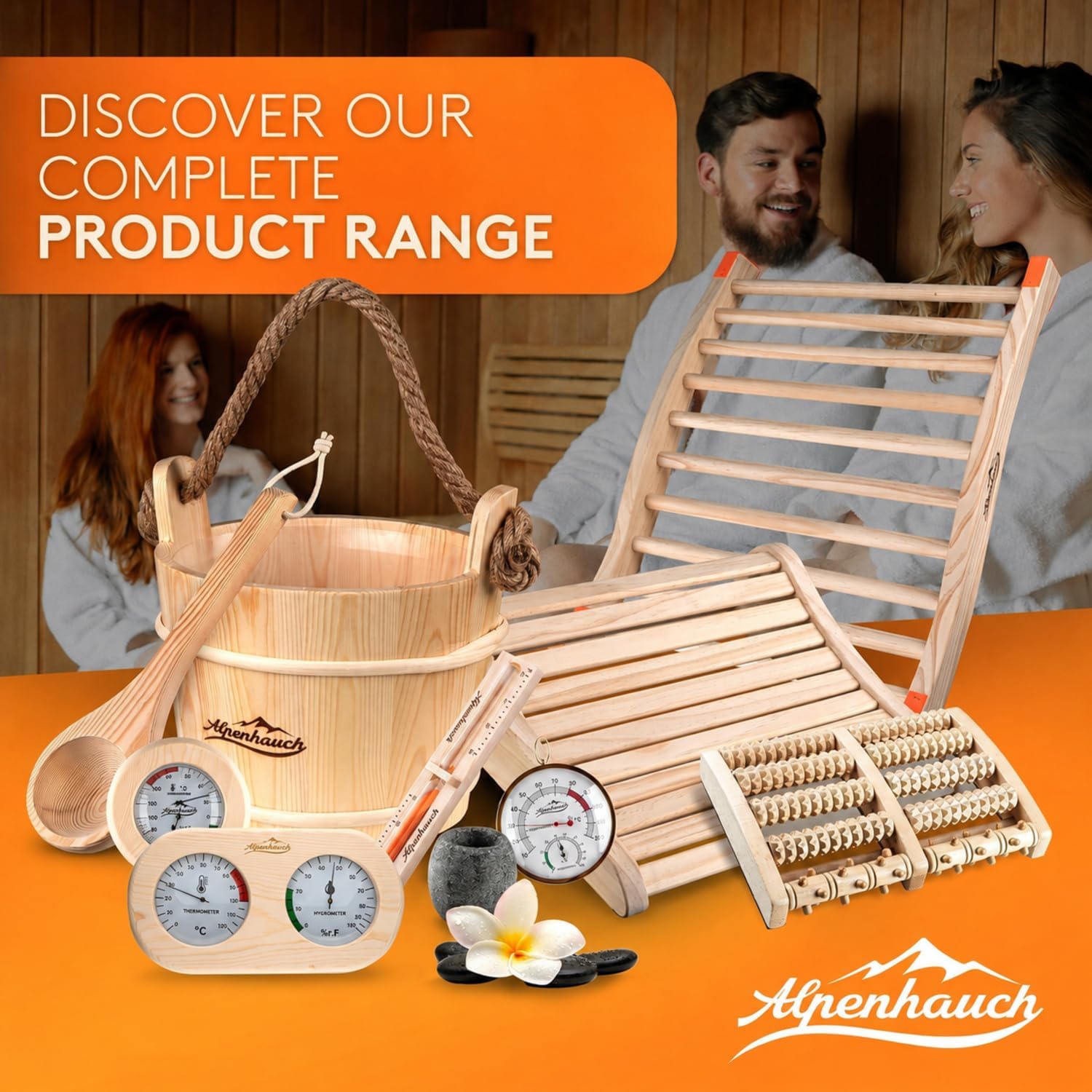 Thumbnail 6 de ALPENHAUCH ALP-KO1000 Wooden Sauna Headrest, Ergonomic, 100% Natural Wood