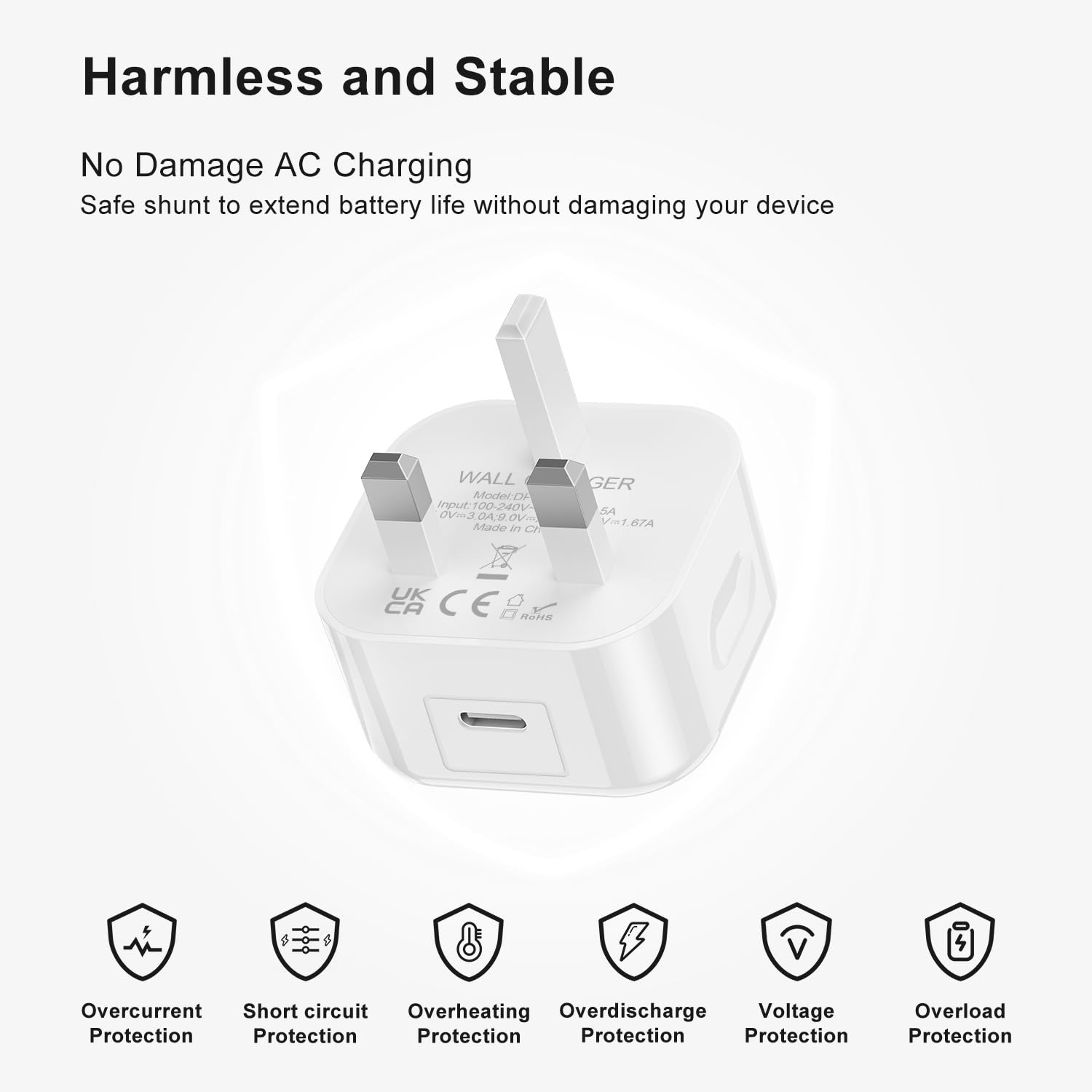 Detalle de Apple iPhone 17 20W USB‑C Fast Charger with 2m Cable