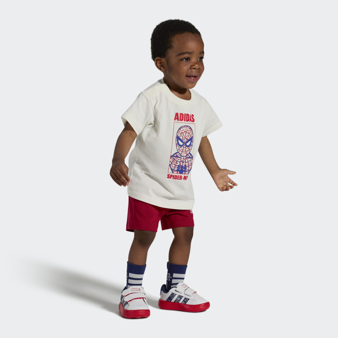 Thumbnail 1 de Adidas Marvel Grand Court: zapatilla de tenis para bebés, blanco