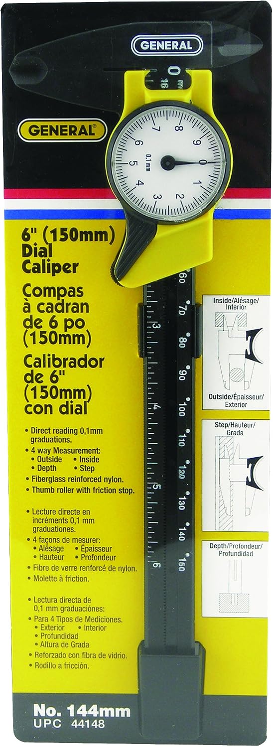 Detalle de General Tools & Instruments Plastic Metric Dial Caliper 144MM