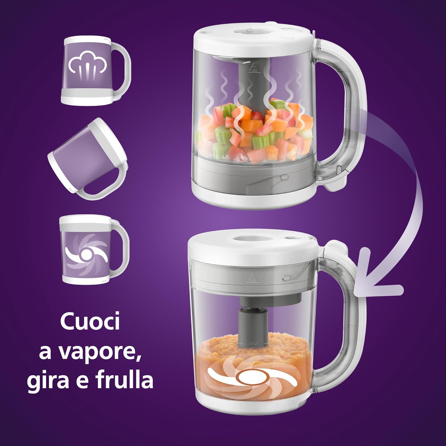 Thumbnail 2 de Philips Avent SCF883/01 Cuocipappa 1 L 🍲