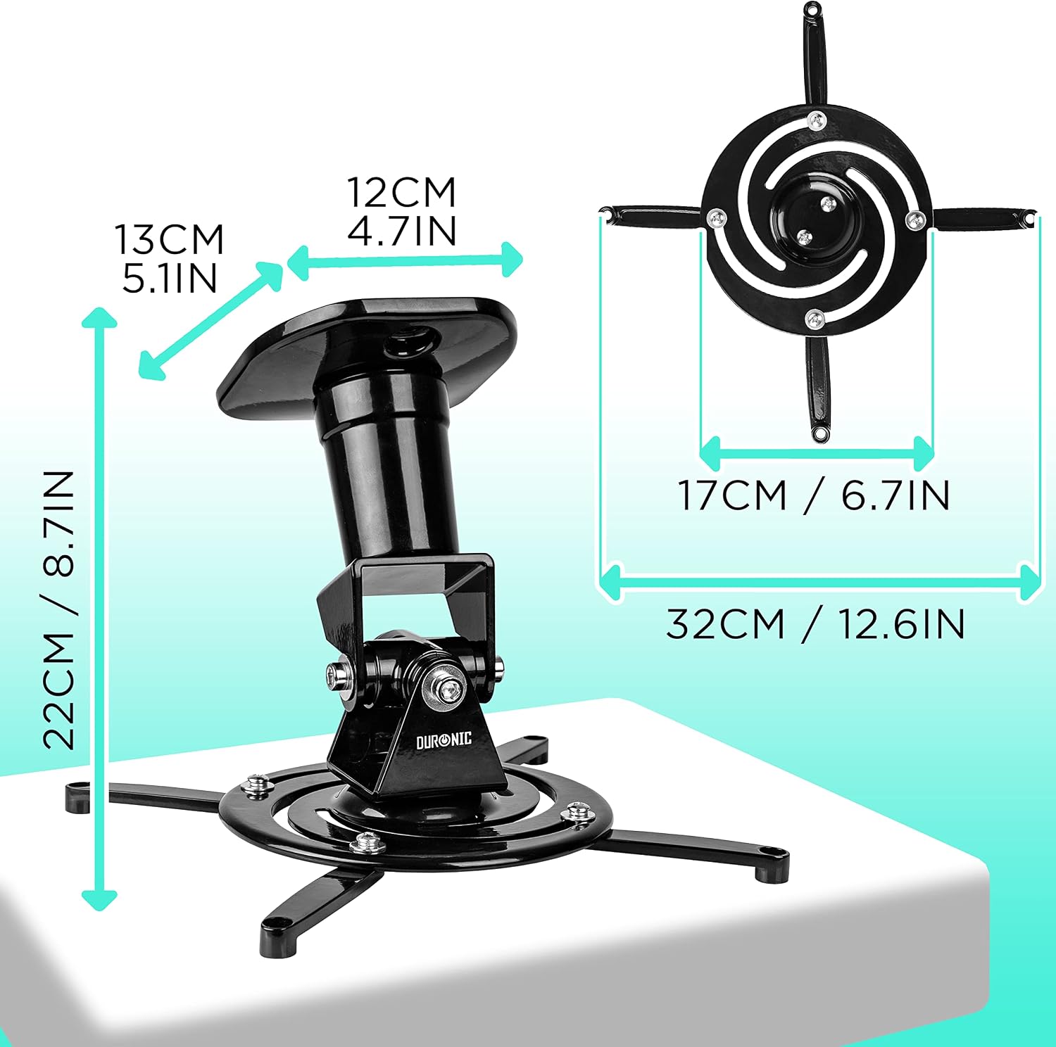 Detalle 2 de Duronic PB01XB support vidéoprojecteur 10 kg