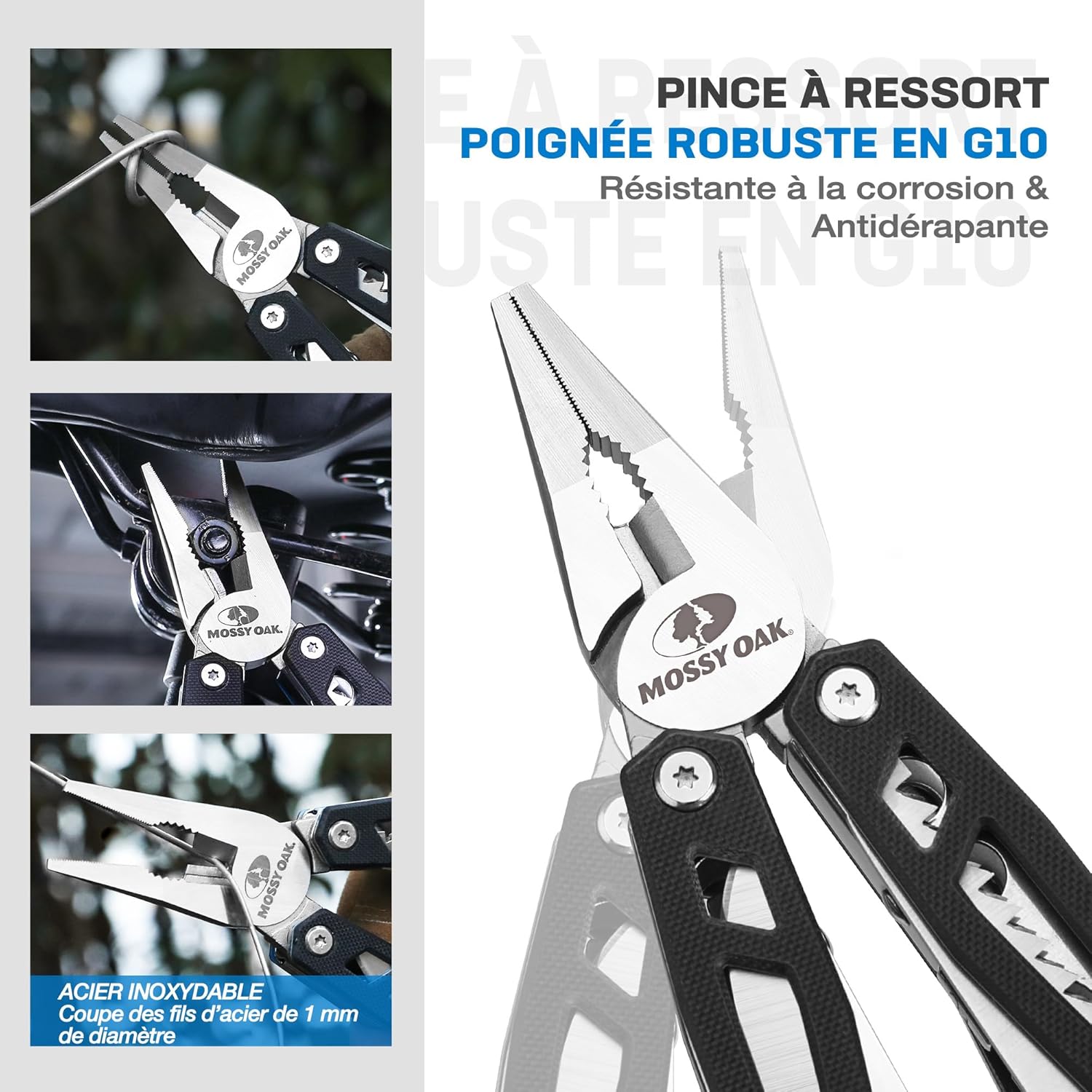 Thumbnail 2 de Mossy Oak Pince Multifonction en Acier Inoxydable 22 en 1 – Outil outdoor complet