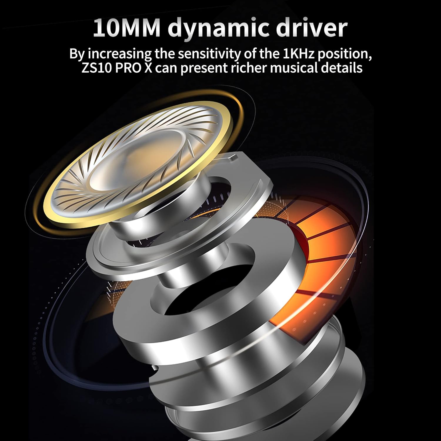 Thumbnail 2 de Yinyoo KZ ZS10 PRO X Hybrid-In-Ear-Kopfhörer (4BA + 1DD), kabelgebunden, ohne Mikrofon