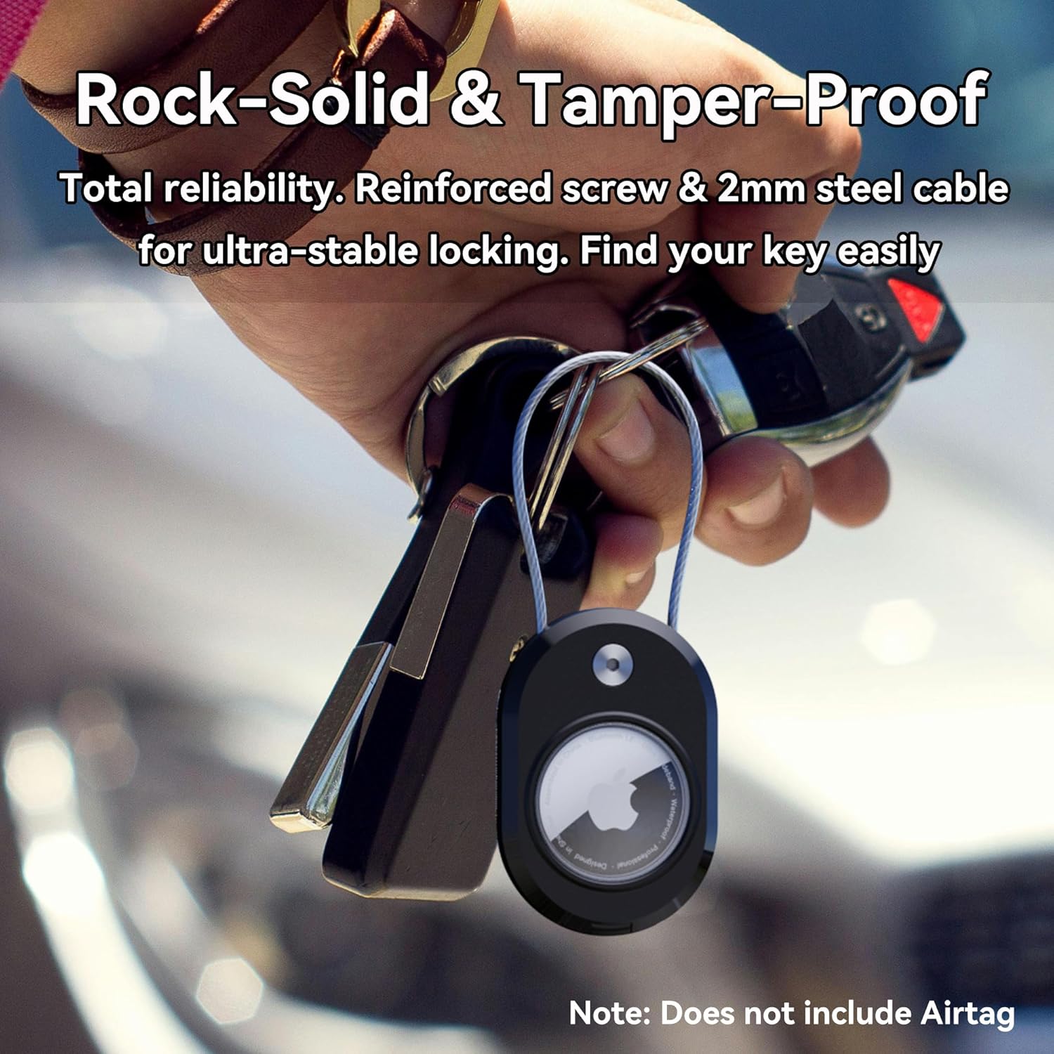 Thumbnail 2 de DDJ 4-Pack for AirTag Holder with Keychain: Waterproof Anti-Lost Cable Lock Case
