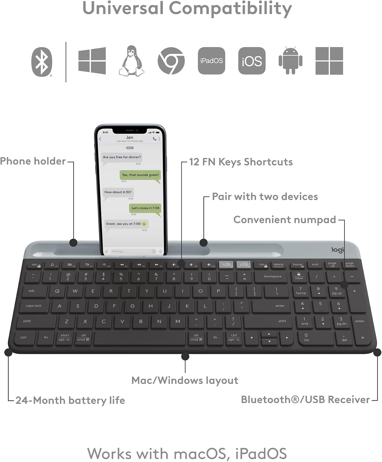 Thumbnail 5 de Logitech K585 wireless keyboard
