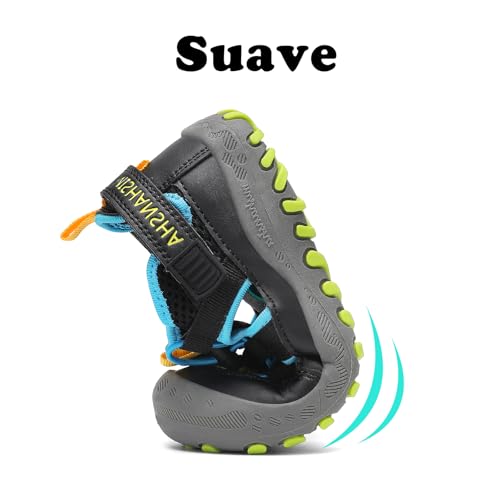Thumbnail 4 de Mishansha Sandalias Cerradas Trekking para Niños – Antideslizantes, Negro, 27 EU