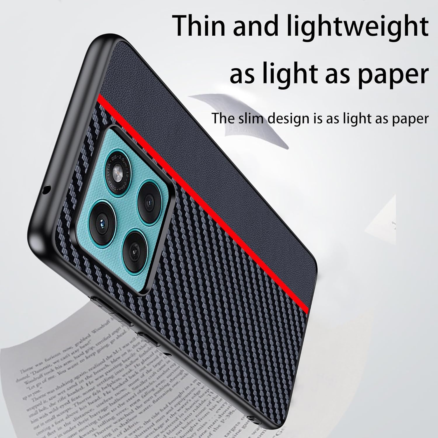 Thumbnail 3 de FDHYFGDY Hülle für Motorola Edge 60 / Edge 60 Fusion – Carbonfaser-Case, wasserdicht & stoßfest