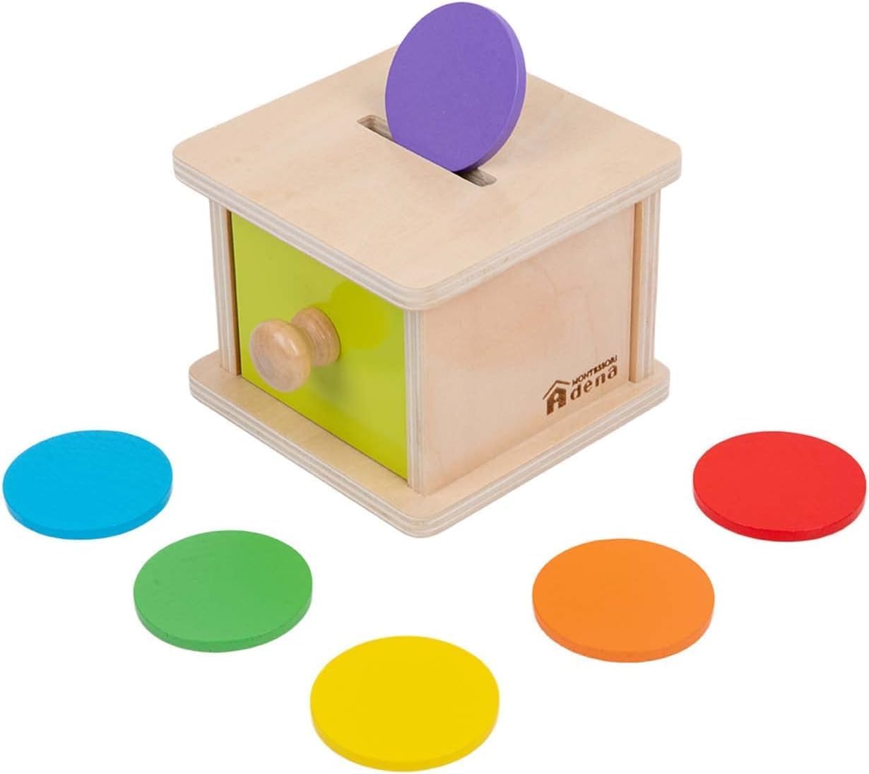 Detalle de Adena Montessori Coin Box wooden toy for 6‑12 months