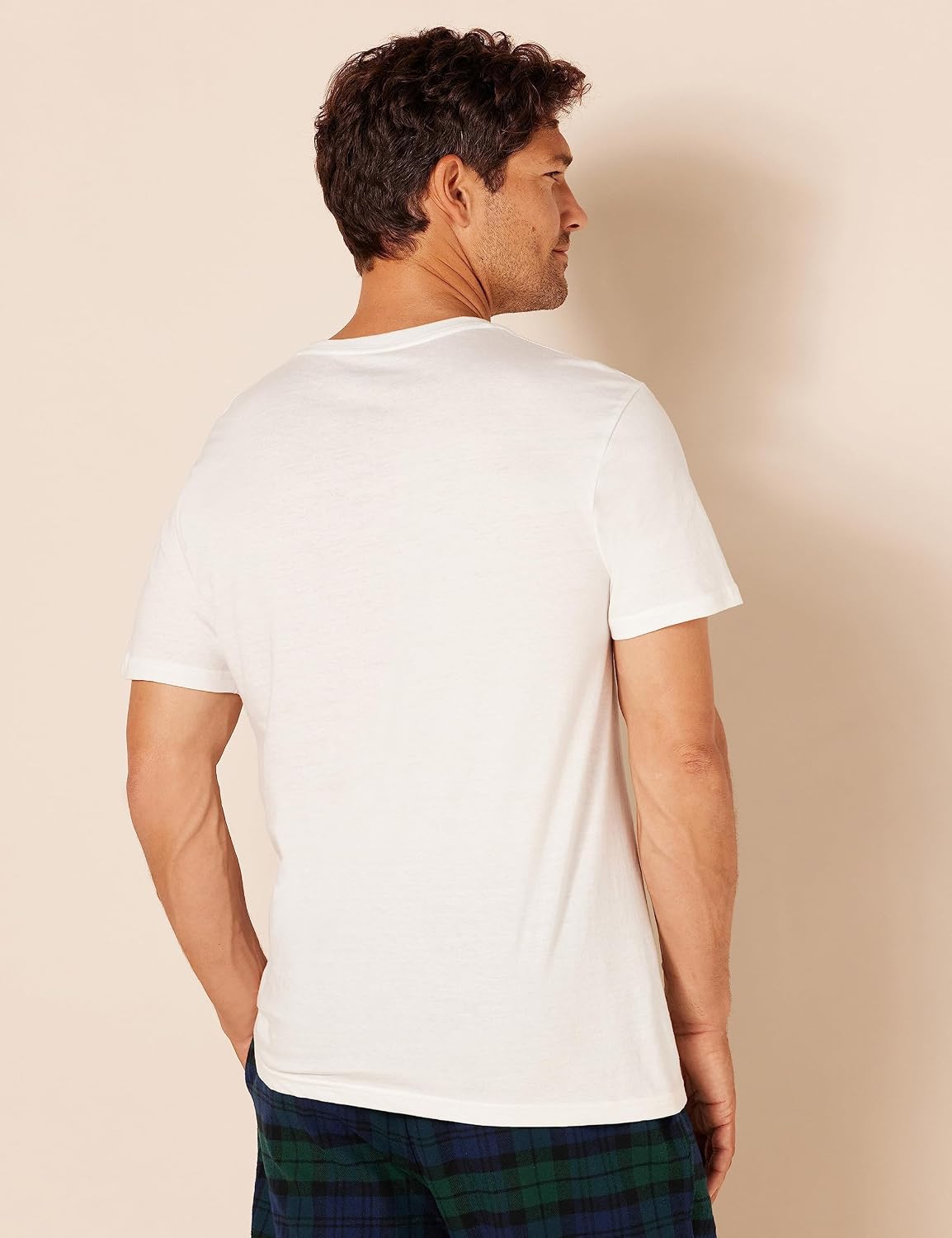 Detalle de Amazon Essentials Camisetas de Cuello Redondo de Corte Ajustado para Hombre – Paquete de 6 (Blanco, XL)