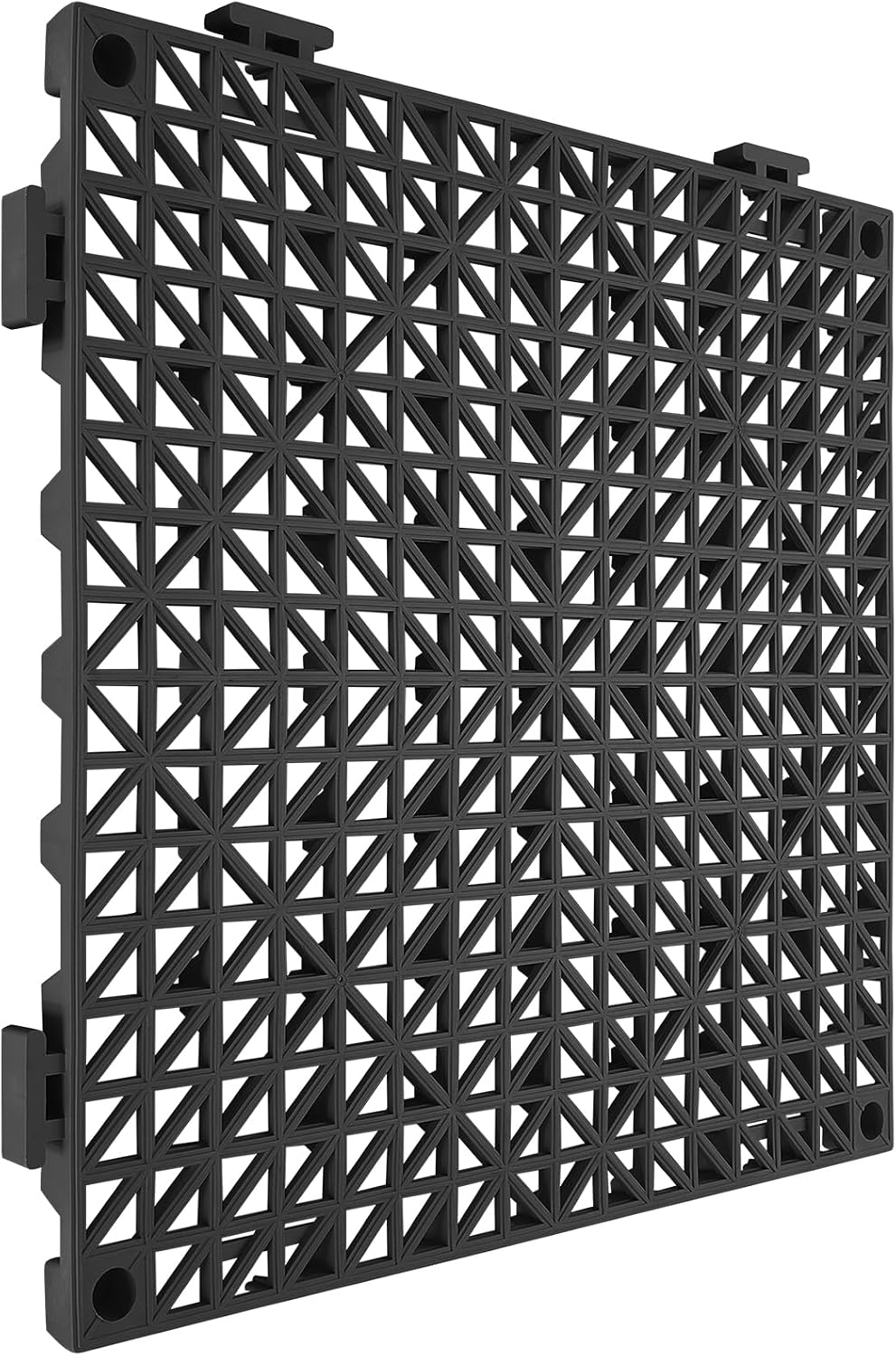 Detalle de VEVOR 30*30*1.5cm-B Interlocking PVC Drainage Tiles, 50-Pack, Black