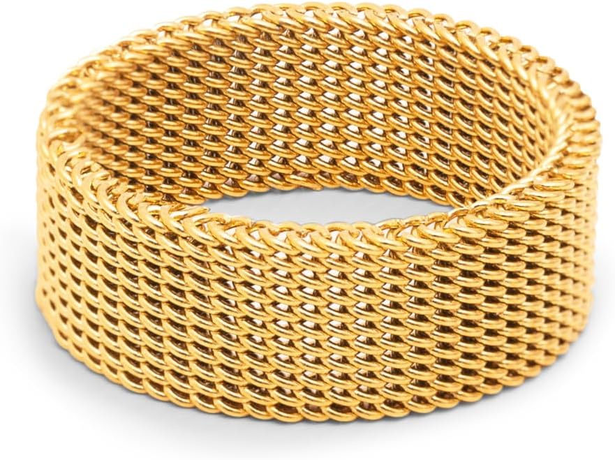 Detalle de SINGULARU Anillo Mesh 8 mm 💍