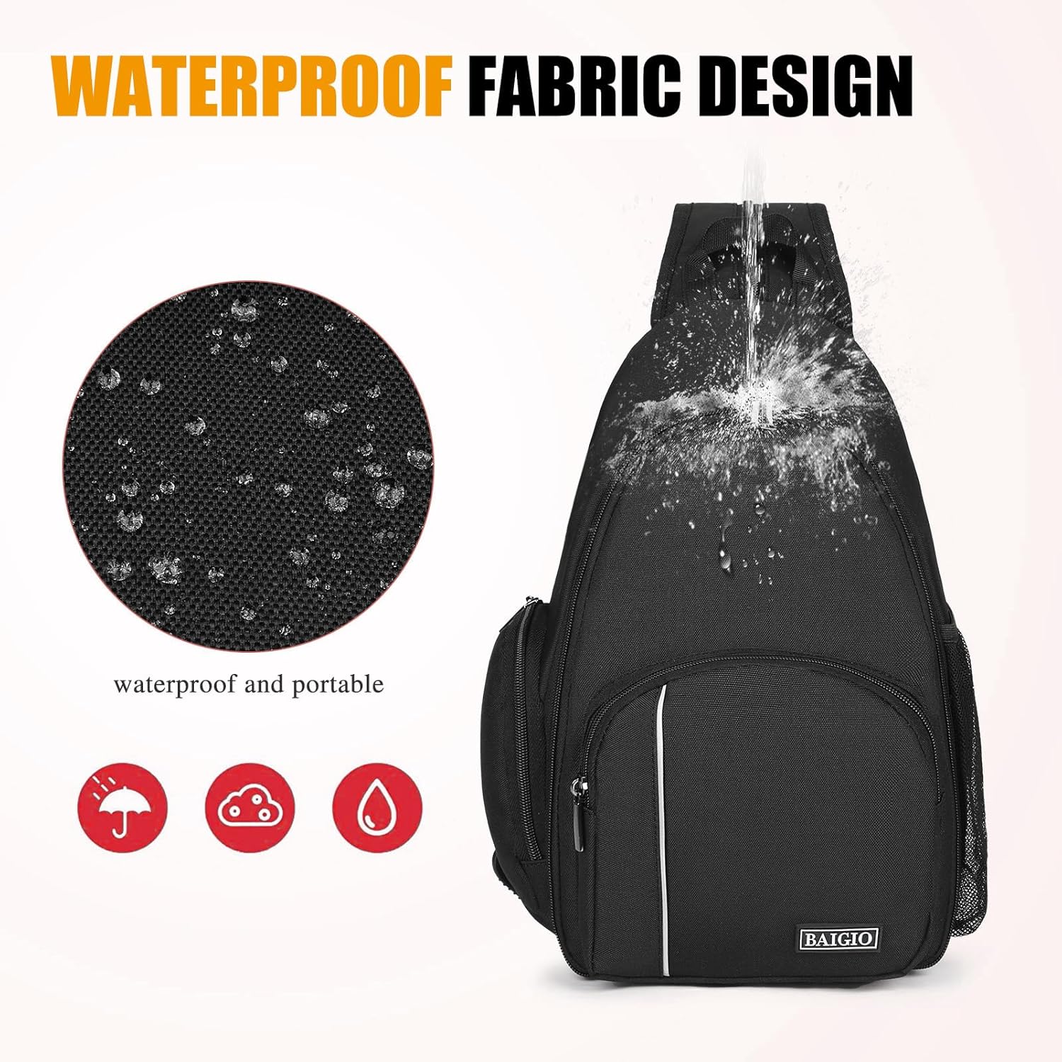 Thumbnail 2 de BAIGIO Multifunktionaler Kamerarucksack (2‑in‑1) für DSLR mit wasserabweisendem Nylon, abnehmbarer Polsterung
