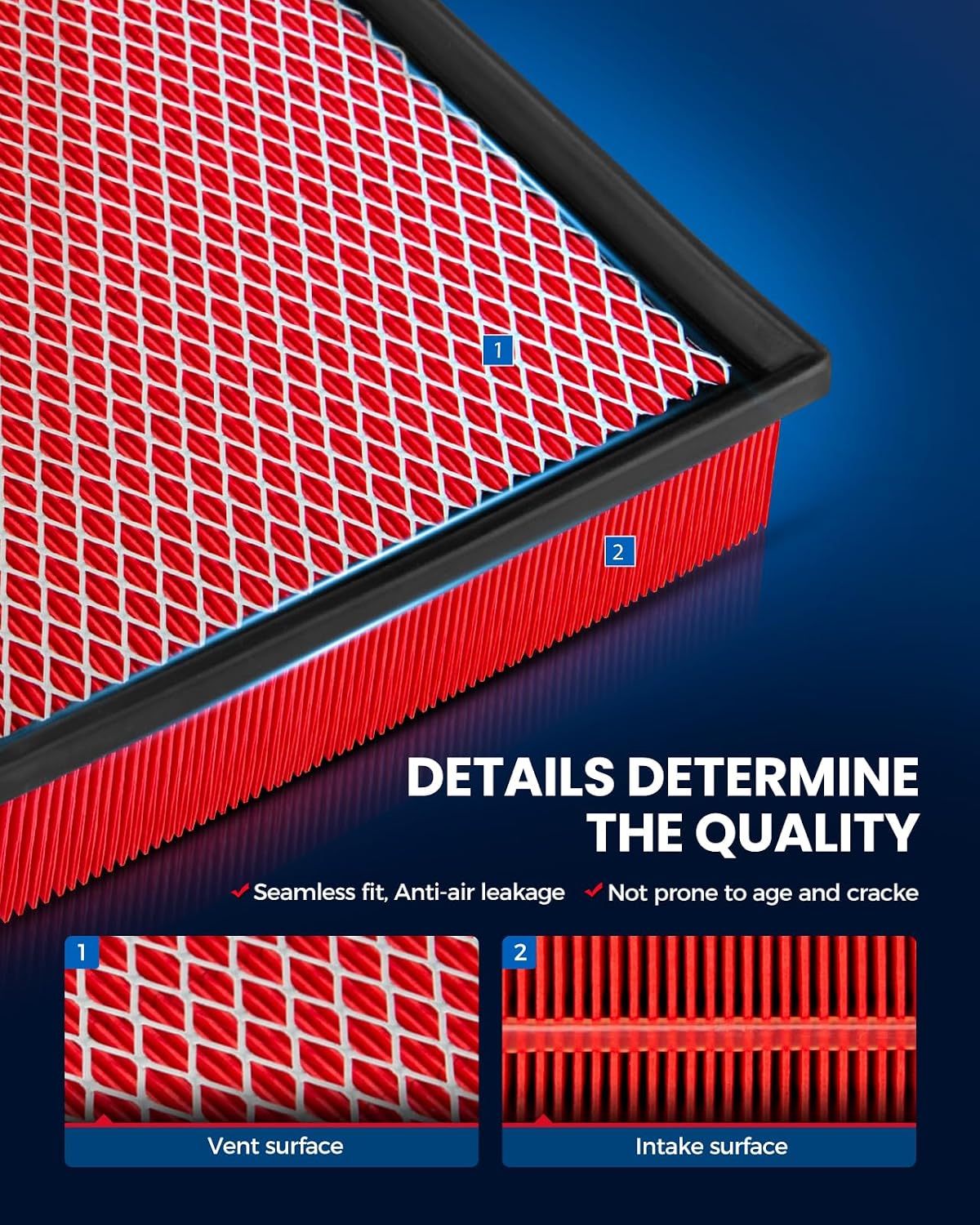 Thumbnail 4 de KAX Premium Engine Air Filter (GAF027 / CA8755A) Replacement for Select Chevy/GMC/Cadillac/Vehicles