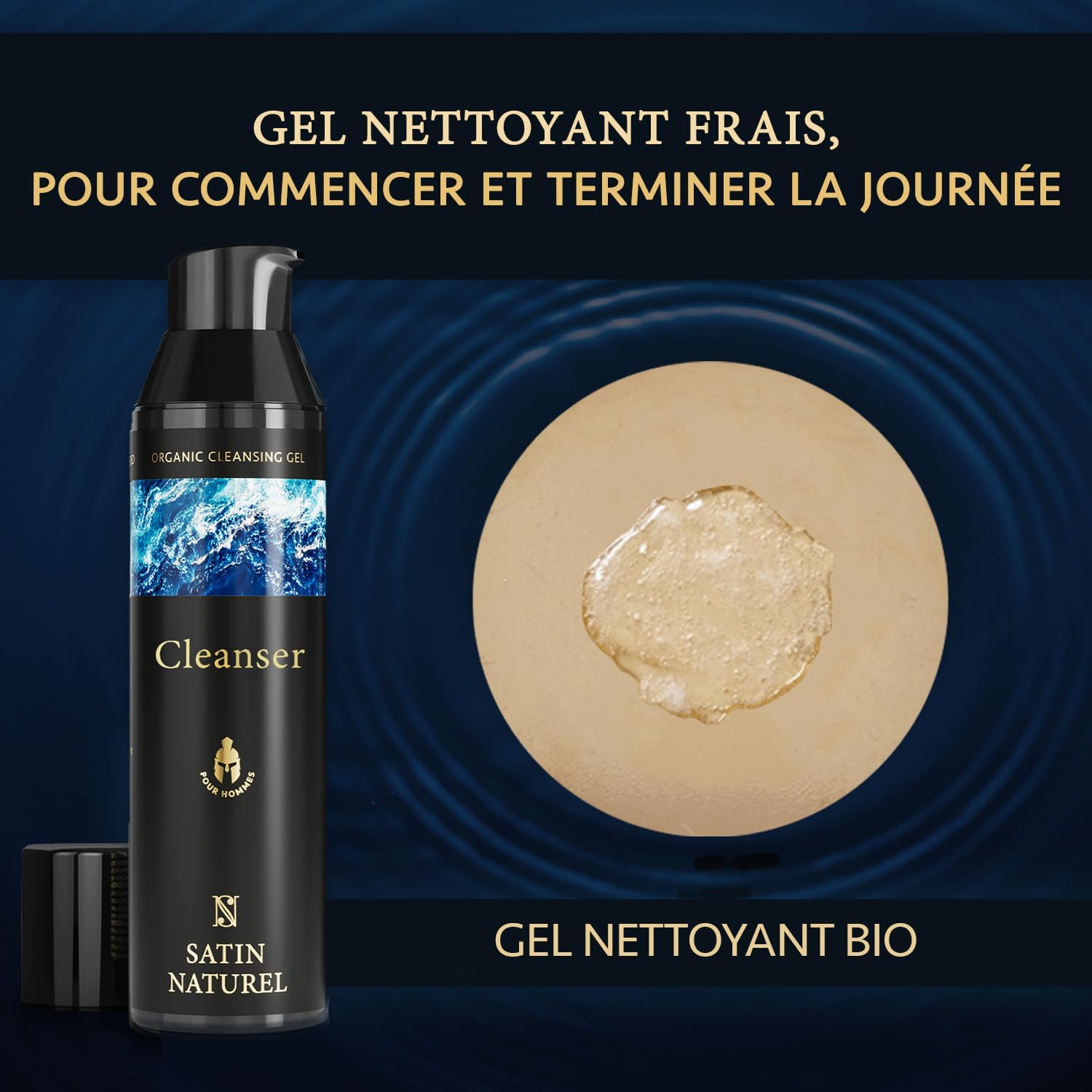 Thumbnail 4 de Satin Naturel Nettoyant Visage Homme Bio à l’Aloe Vera & au Houblon, 75 ml