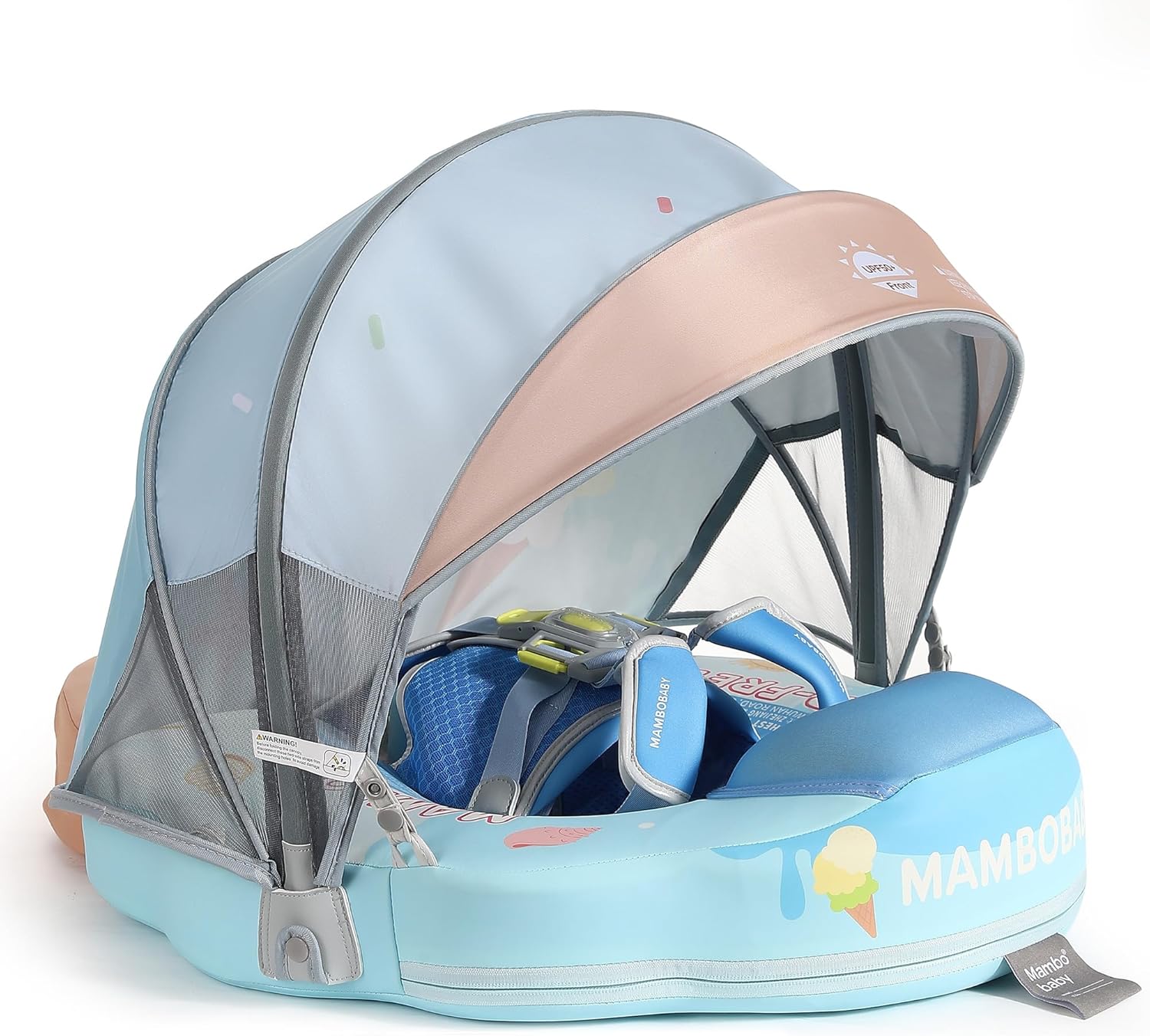 Thumbnail 4 de Mambobaby Float Add Tail Baby/Infant Swim Float with Canopy (UPF 50+)