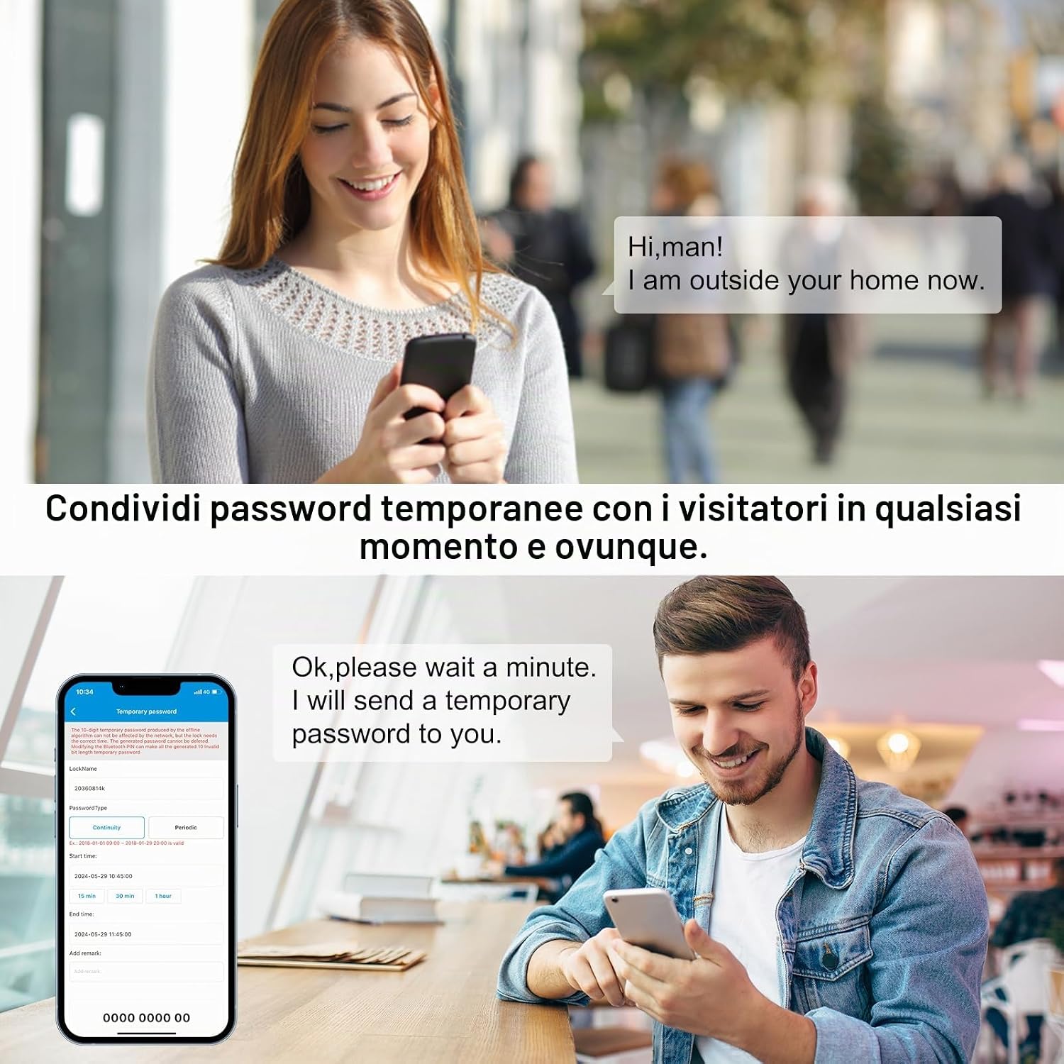 Detalle de WE.LOCK PB Serratura Smart: serratura elettronica per porta blindata con password, Bluetooth e controllo via app