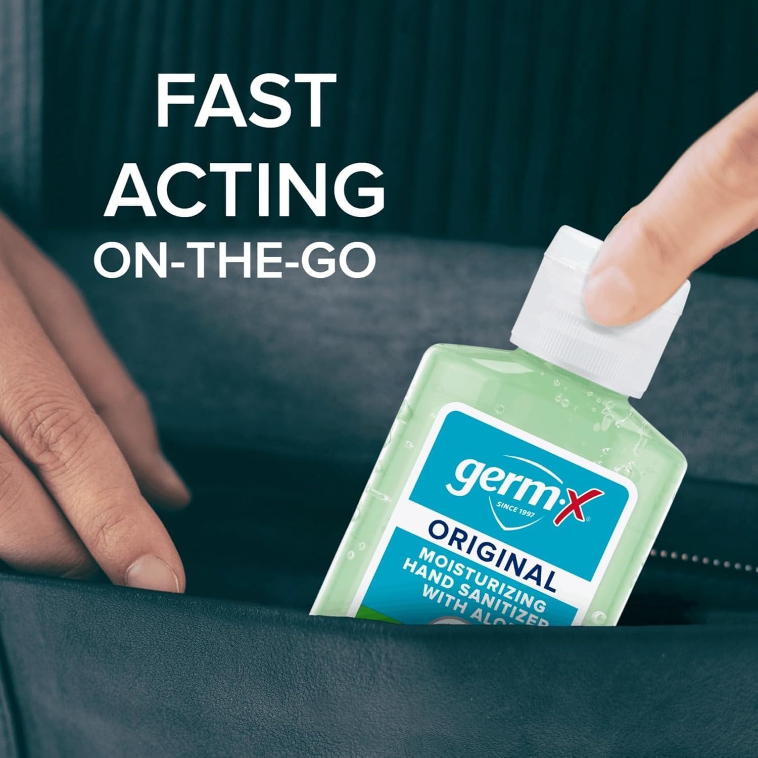 Detalle de Germ-X Original Hand Sanitizer Gel, 2 fl oz, Aloe & Vitamin E