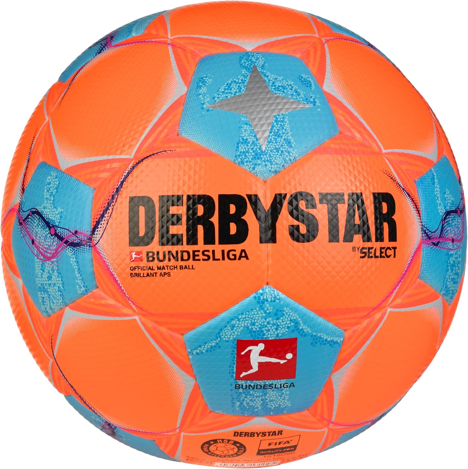 Thumbnail 2 de Derbystar Bundesliga Brillant APS High Visible – ręcznie szyta piłka nożna PU, 32 panele