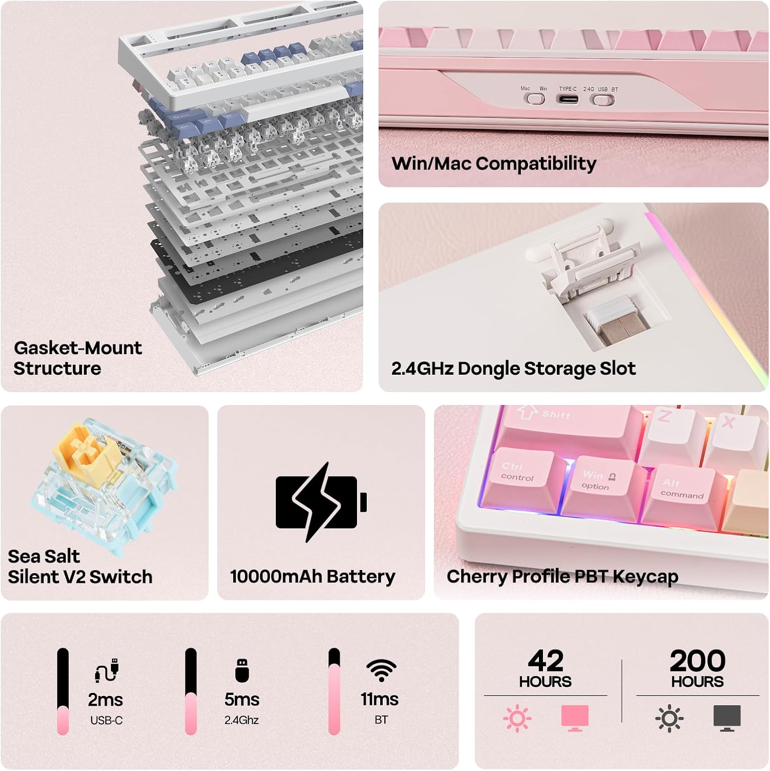 Thumbnail 1 de EPOMAKER TH108 PRO Full-Size Mechanical Keyboard with Screen & Knob
