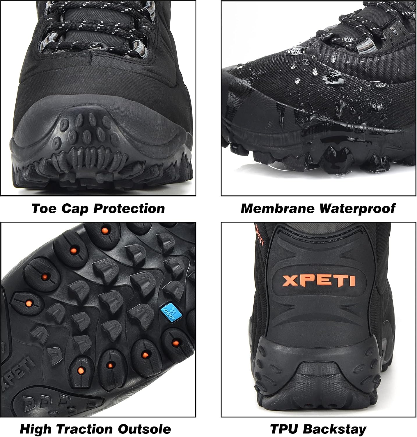 Detalle 2 de XPETI Men's Waterproof Hiking Boots