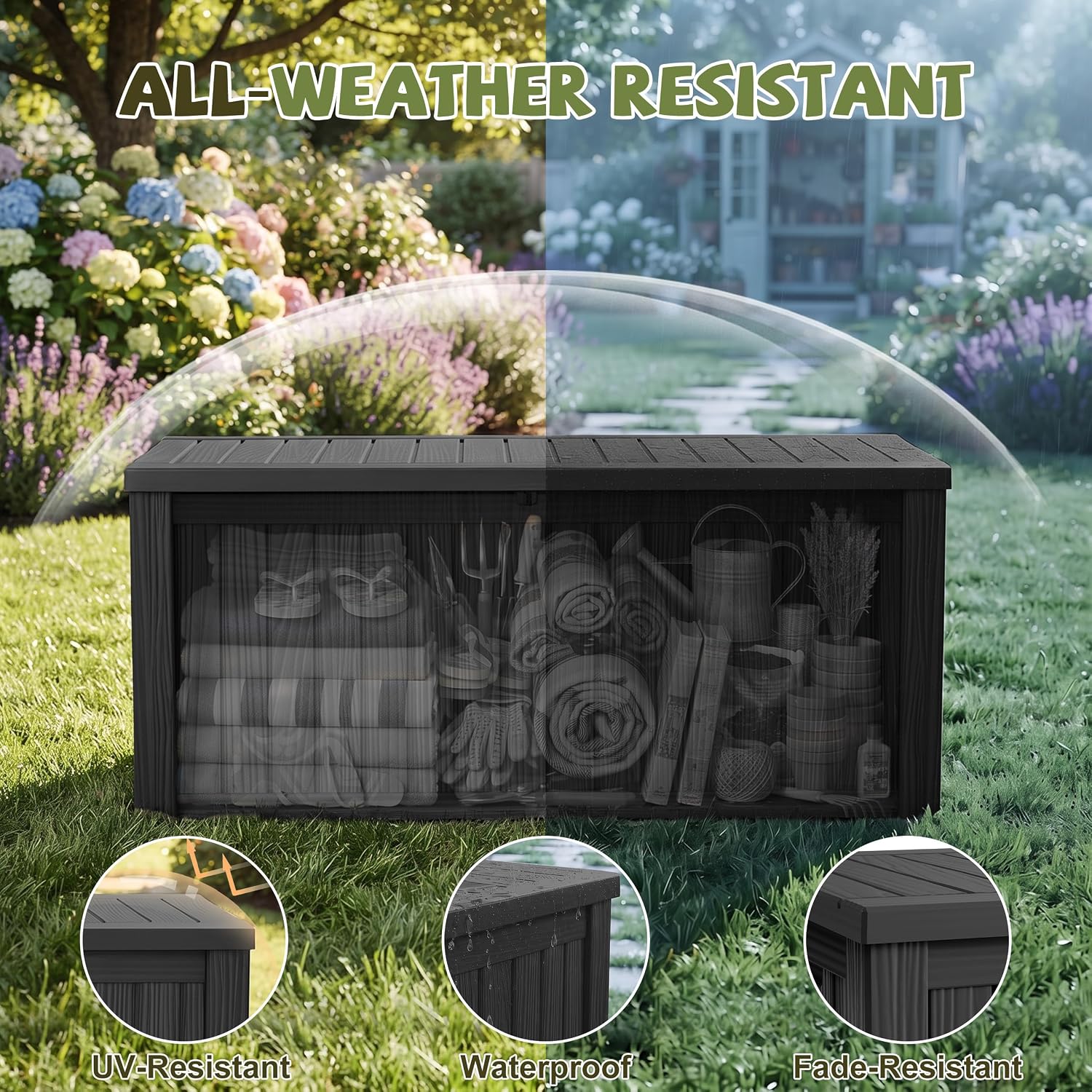 Detalle de DRATO Outdoor Storage Box 310 Gallon