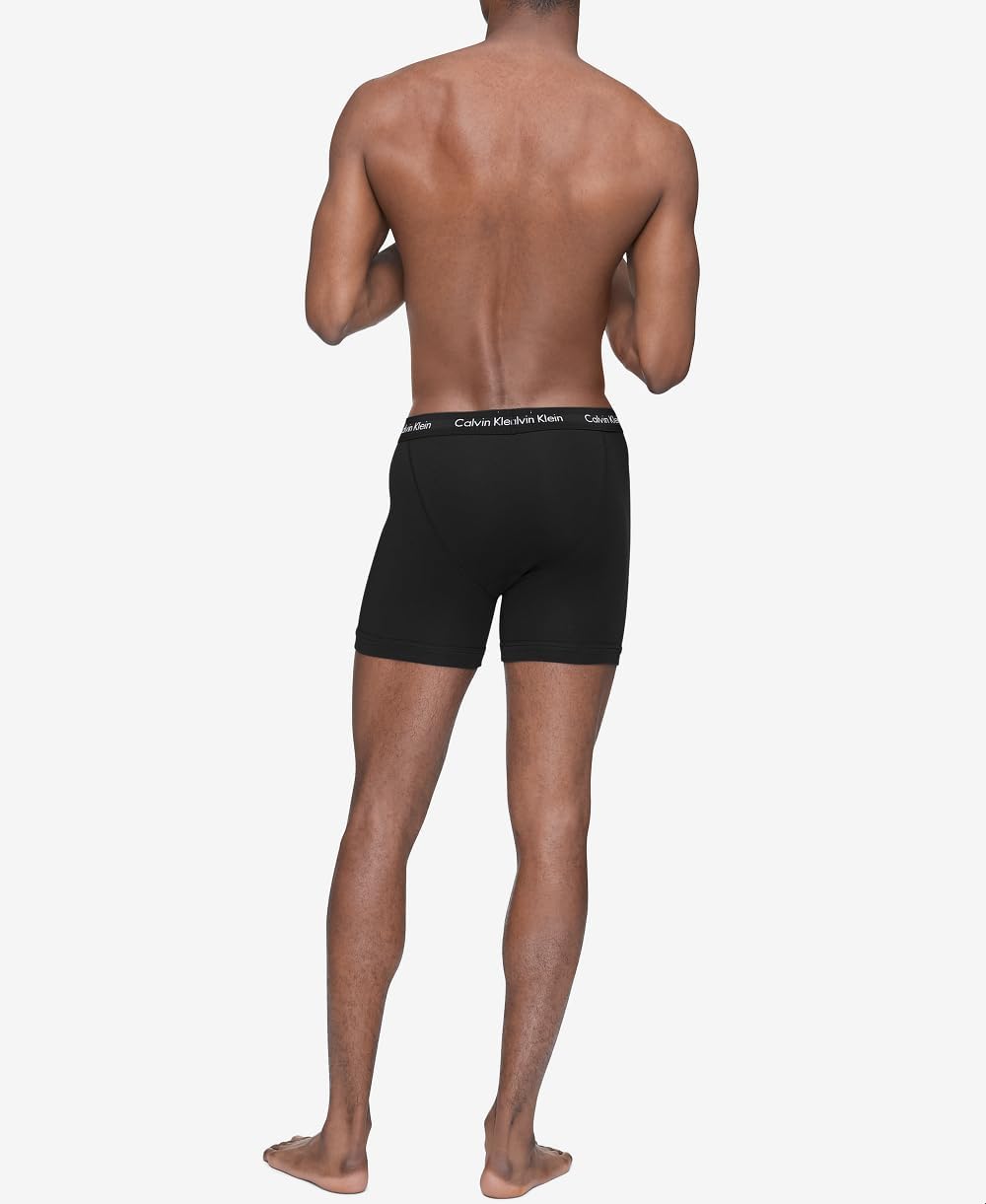 Detalle de Calvin Klein Men's Cotton Stretch 5-Pack Boxer Briefs – Black, Medium