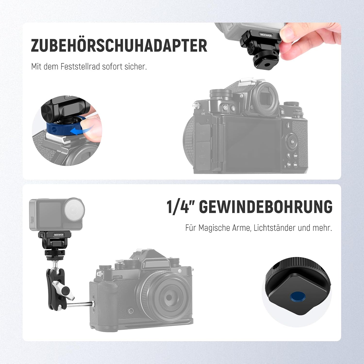 Thumbnail 4 de NEEWER Magnetische Halterung 160° für Osmo Action