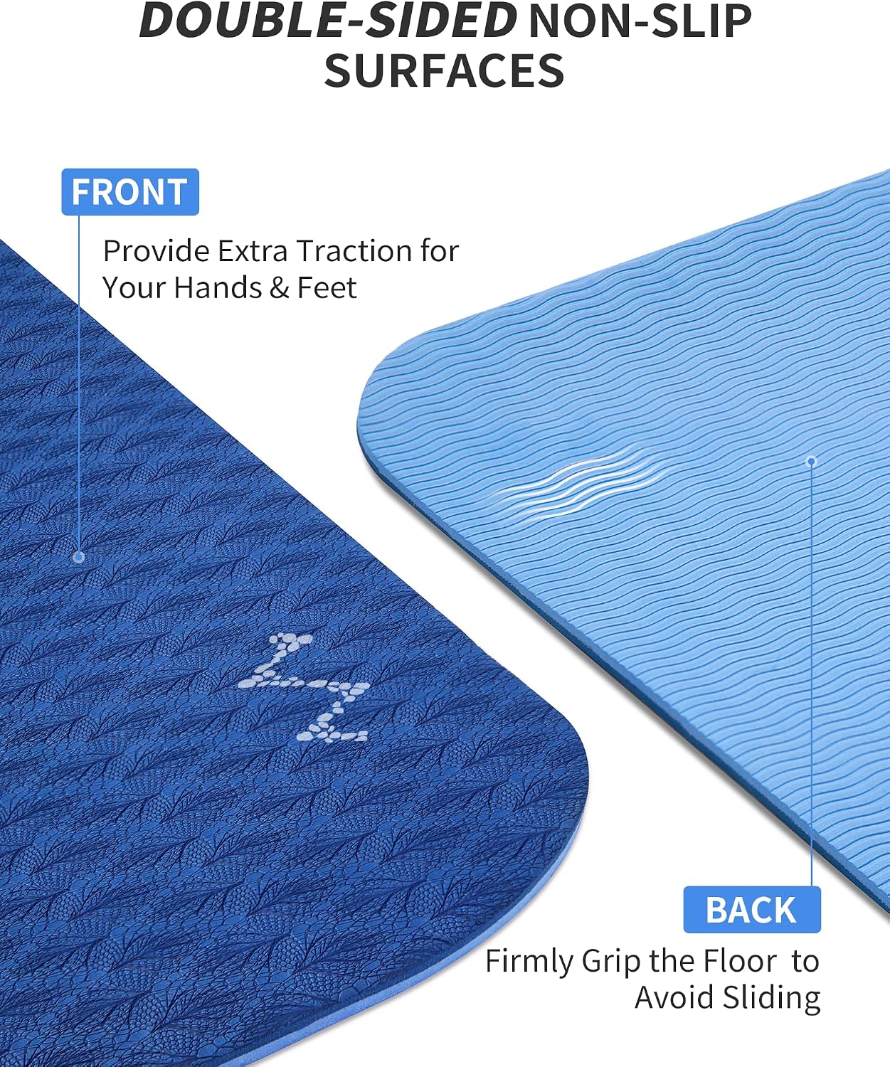 Detalle 2 de CAMBIVO 72" x 48" Large TPE Yoga Mat with 0.24" Cushioning