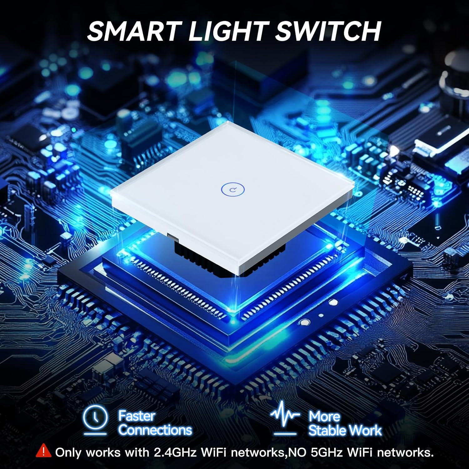 Thumbnail 6 de BSEED Smart Lichtschalter 1 Fach 2 Wege Wifi – kompatibel mit Alexa und Google Home (2er Pack)