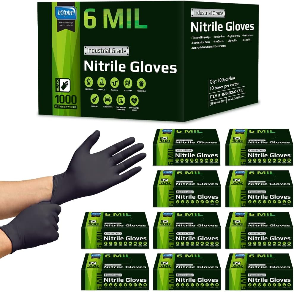 Inspire HEAVY DUTY ORIGINAL 6 mil Nitrile Gloves