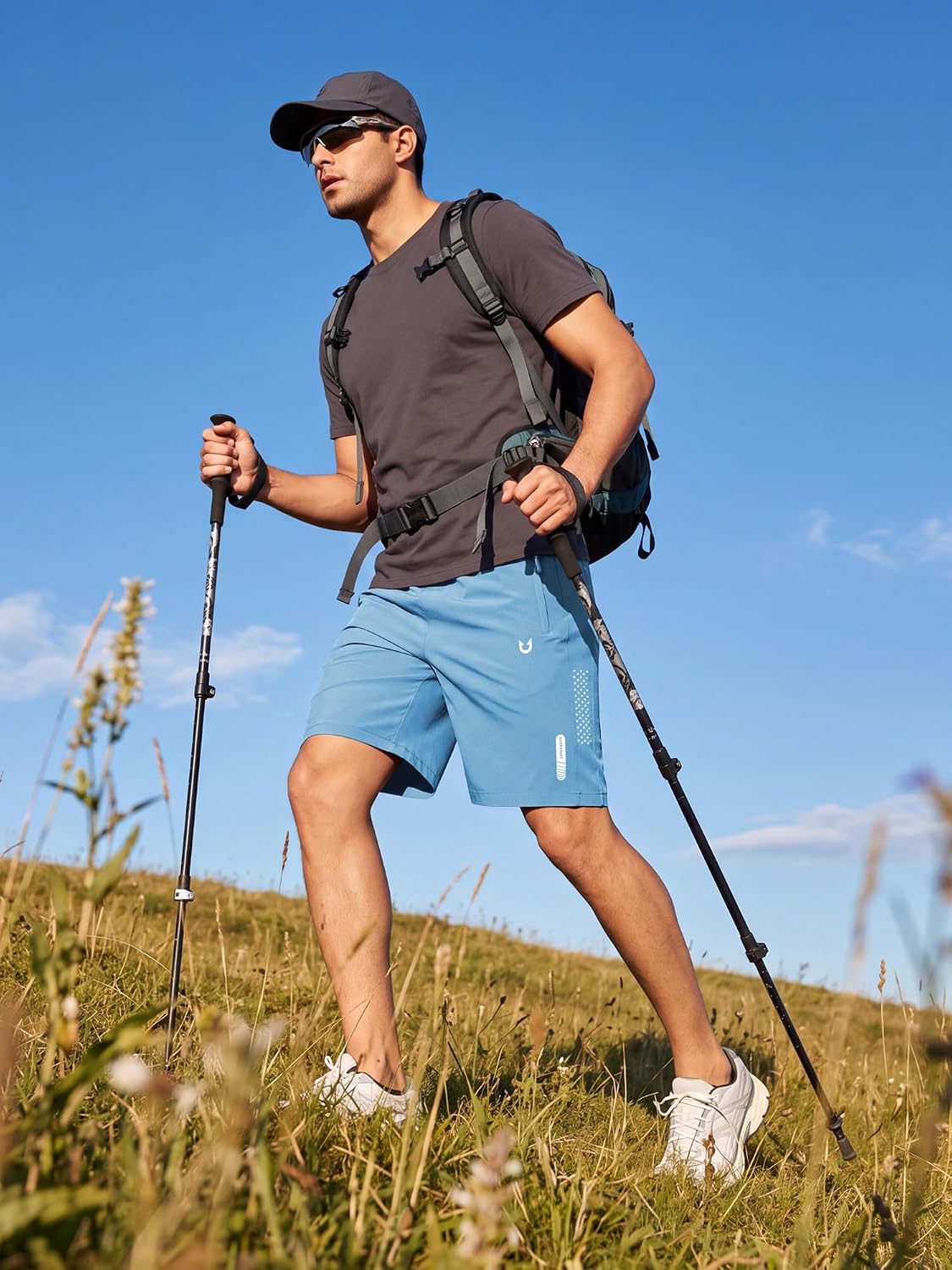 Detalle 2 de NORTHYARD Men's Athletic Shorts with Zipper Pockets, Quick-Dry 4-Way Stretch