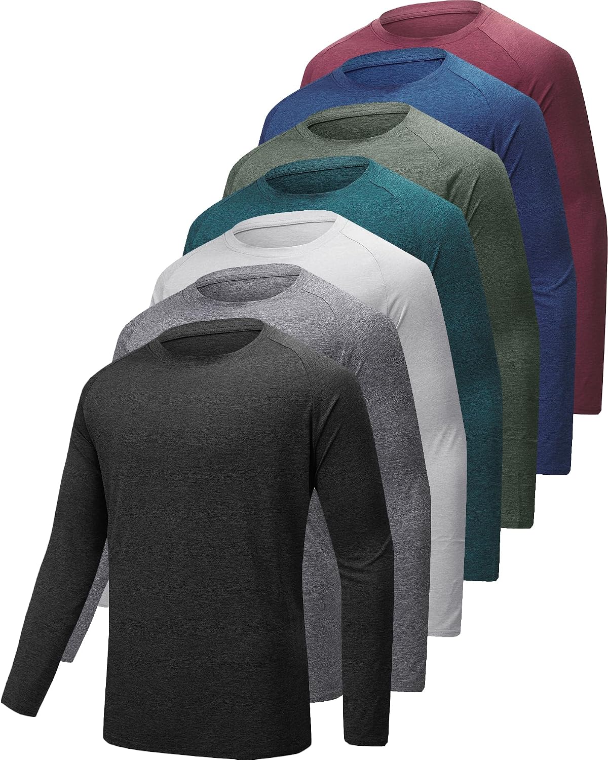 Thumbnail 6 de YOIOWVY Men's Long Sleeve T-Shirts – UPF50+ Breathable Quick-Dry Pack (3/5/7)
