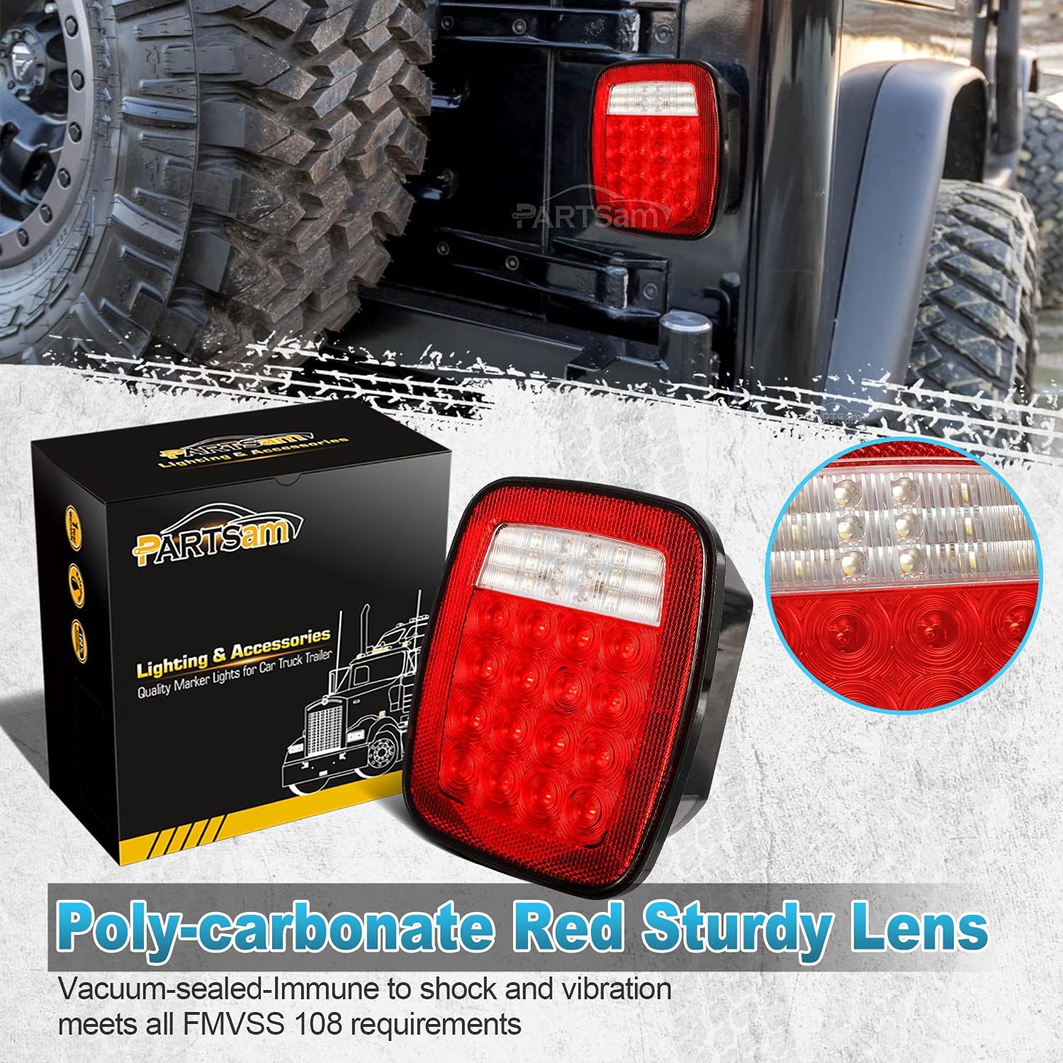 Detalle de Partsam LED Tail Lights, 12V