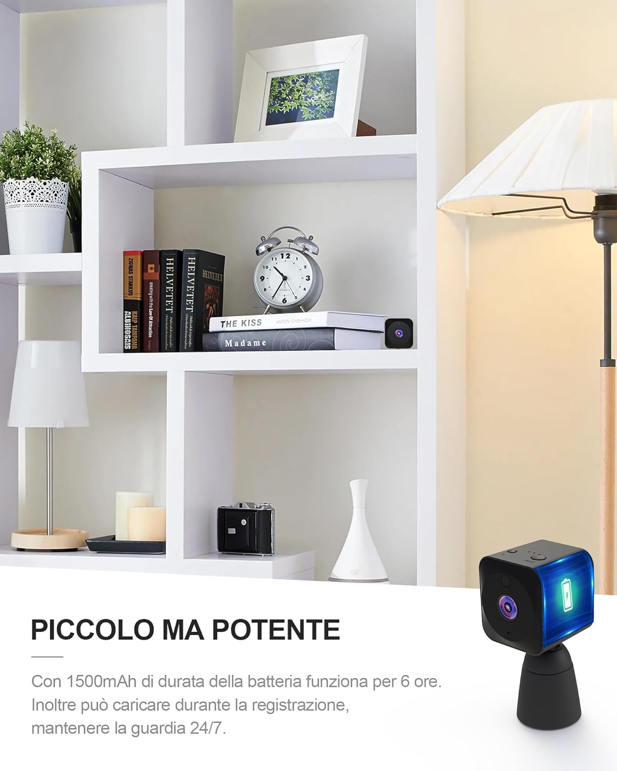 Thumbnail 6 de Mini Telecamera Wifi Interno 4K HD AOBOCAM: sorveglianza discreta e versatile per casa, auto e bambini