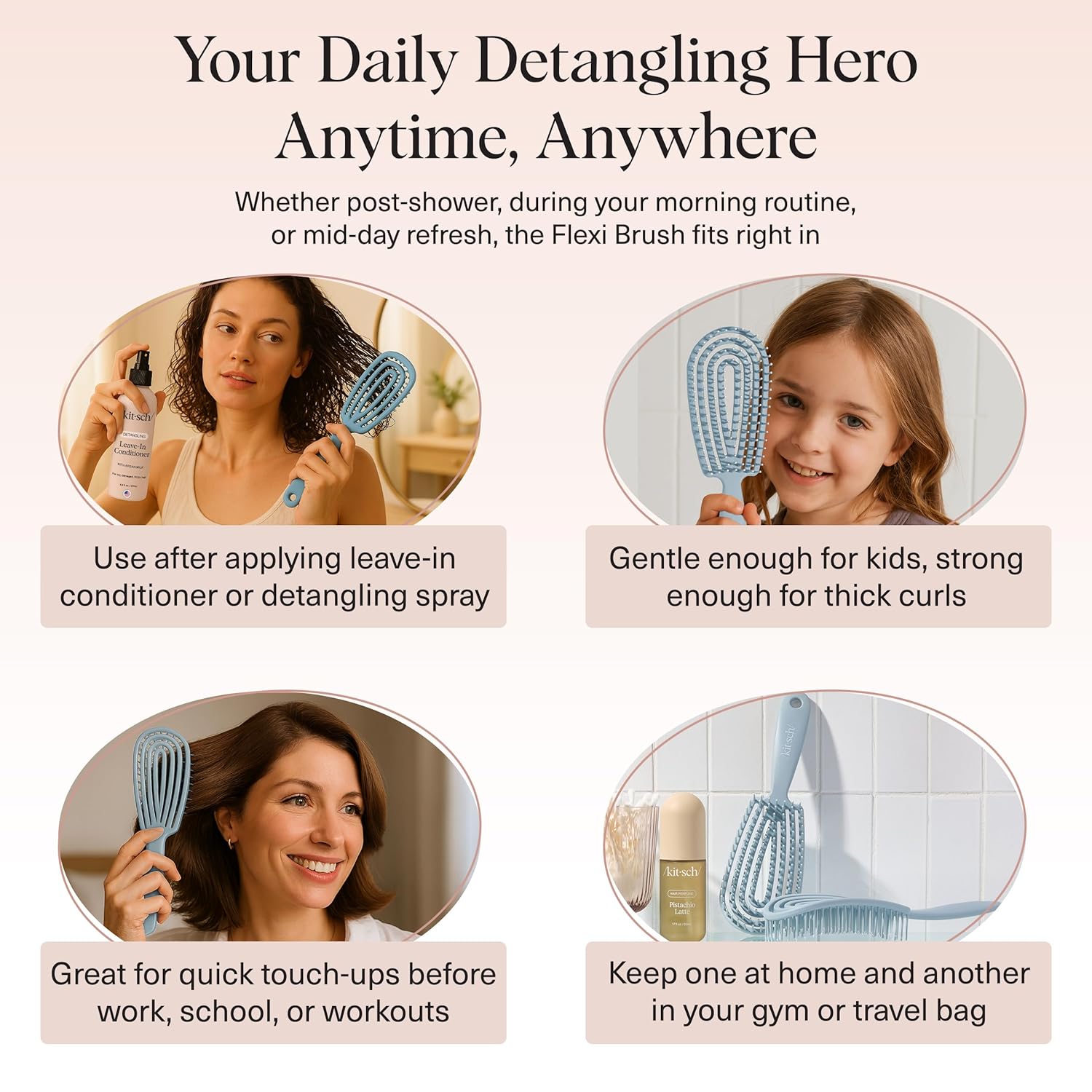 Thumbnail 5 de Kitsch Detangler Brush flexible detangler for curly hair