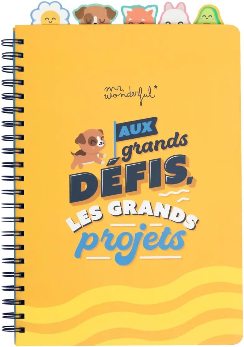 Mr. Wonderful - Cahier A4 avec des intercalaires à onglets – 160 pages, 5 personnages
