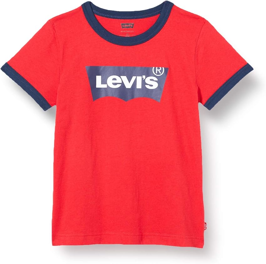 Levi's Kids Lvb-Batwing Ringer Tee Blanco 10 años 👕
