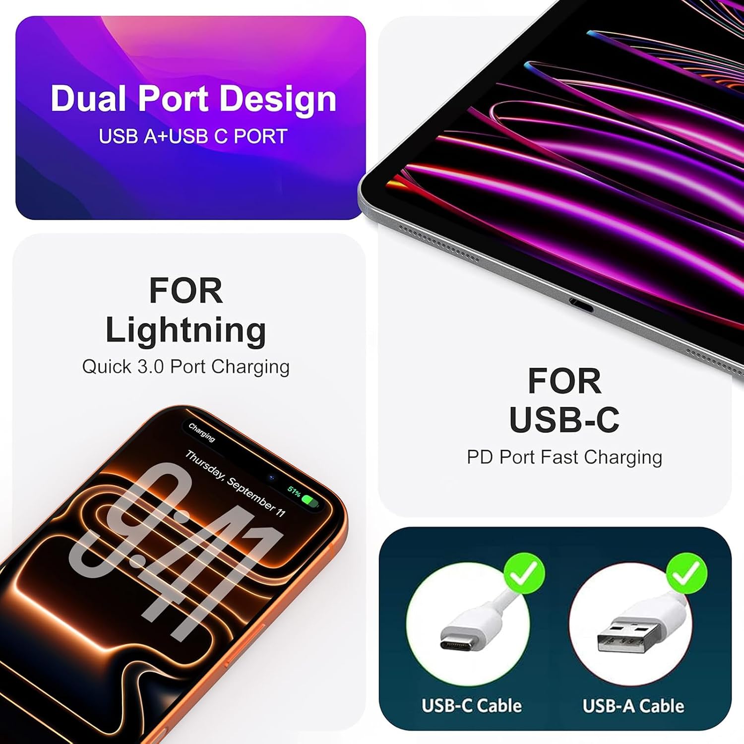 Thumbnail 3 de 3 Pack 20W USB-C Wall Charger ⚡