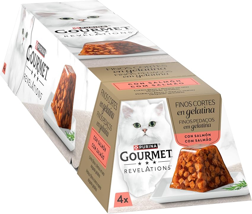 Detalle de Purina Gourmet Revelations Salmón 24 pirámides 🐱