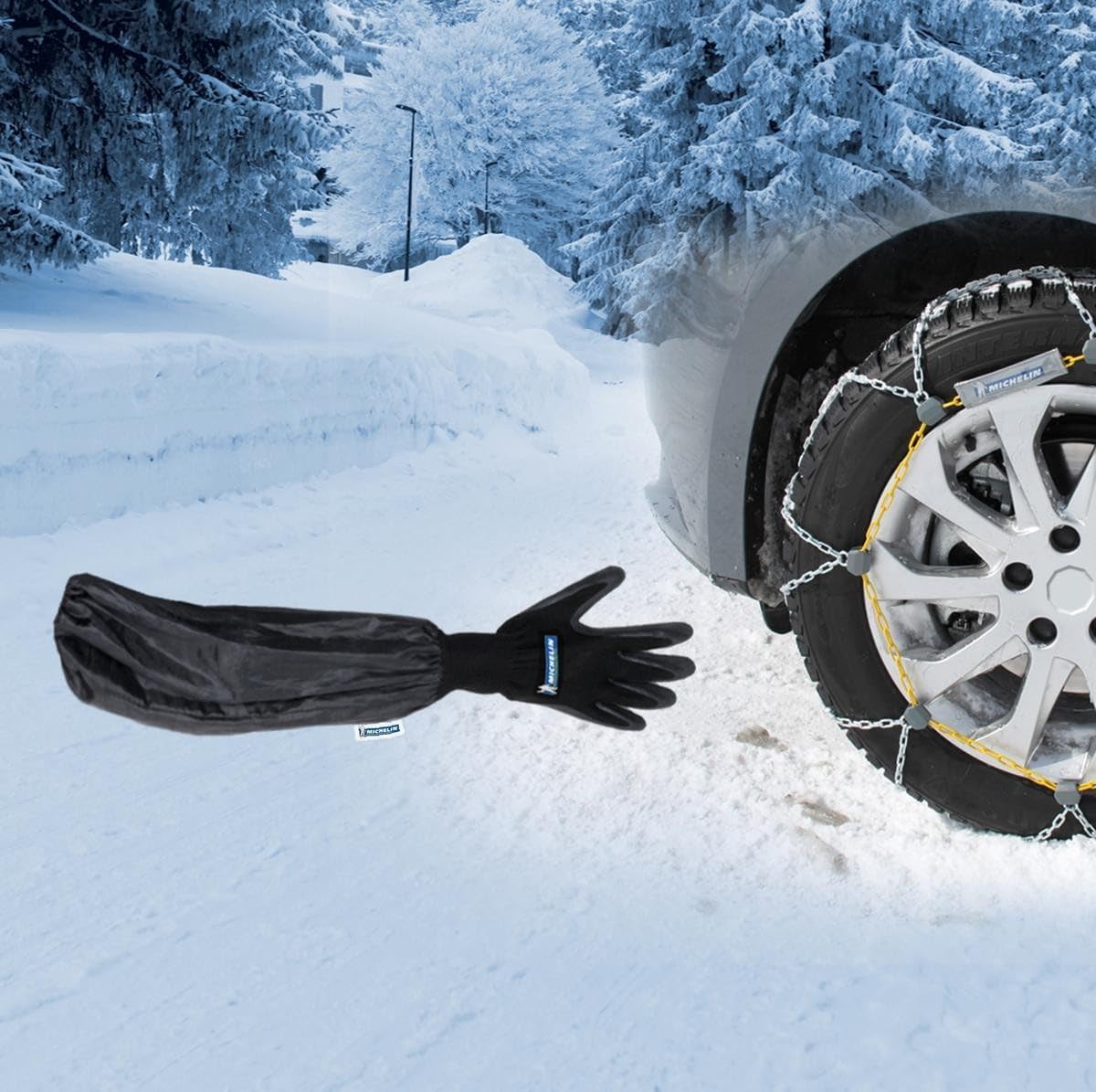 Detalle 2 de MICHELIN 009497 Guanti Montaggio Catene Neve