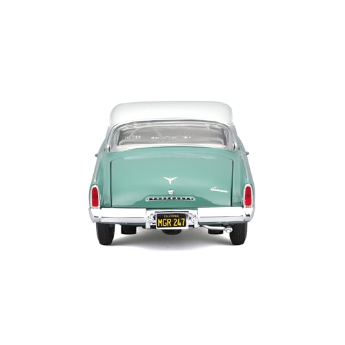 Detalle de Maisto 31651G Studebaker Starliner 1/18 — Véhicule miniature précis, vert et gris